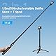 ULANZI 150cm Selfie Stick Stativ für Insta360 GO 3/X3/ONE RS/ONE X2/ONE X/GO 2/ONE R/ONE, TT52 Einbein Stativ für Action Cam Monopod Kompatible mit DJI usw.