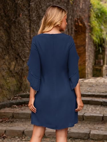 Simplee Womens Cocktail Dress 2025 Formal Flutter Sleeve Elegant Chiffon Trendy Wedding Guest Dresses4