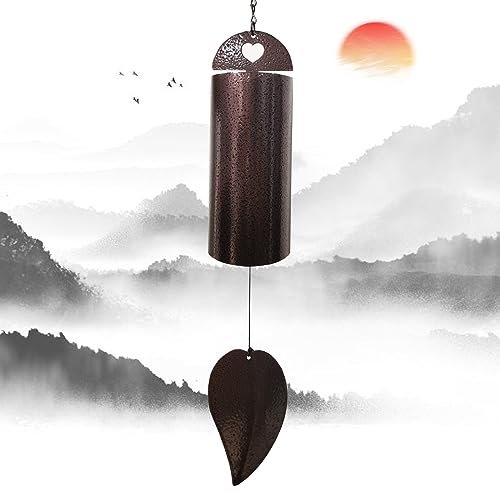 Wind Chimes for Outside Deep Tone Memorial Wind Chime Outdoor Deep Resonance Serenity Bell Copper Wind Bell Sympathy Gift Garden Decor Home Decoration 28 Inch Large