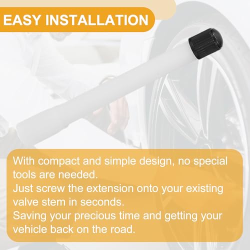Image of 10pcs 95mm Tire Valve Extension Universal Plastic 180 Degree Tyre Valve Inflation Adapter for Car Motorcycle RV Truck Bike