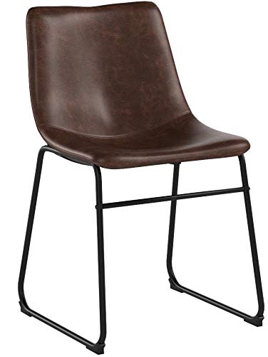Signature Design by Ashley Centiar Dining Chair Set of 2, Black and Brown