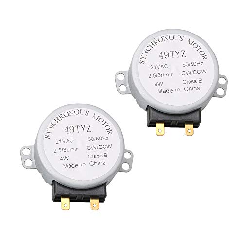 2 Stück WB26X10038 Mikrowellen-Plattenspieler-Motor Plattenspieler-Getriebe für Mikrowellenherde