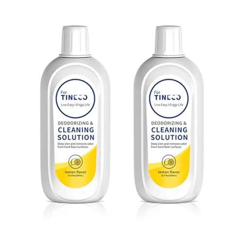Solución limpiadora de aspiradoras de 500 ml compatible con Tineco Flower One S5/S3/IFLOOR3/IFLOOR2/IFLOOR SERIE (sabor a limón) (2 unidades)