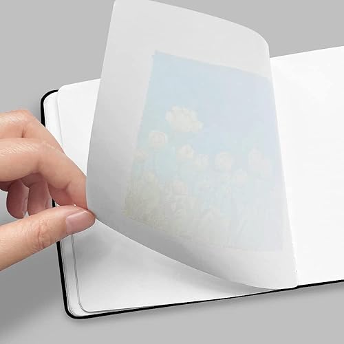 Miniatura 33 de Square 8x8" Bleedproof Marker Paper Pad, 110 gsm Alcohol Ink Bristol Paper Sketchbook, Handmade Journal Hardbound 88 Sheets (176 Pages) Markers Ink