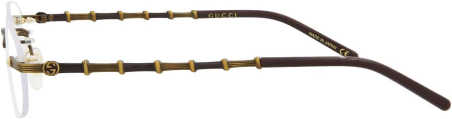 Gucci Round/Oval Optical Frames Gold Gold Transparent Luxury Eyewear Made In Japan Metal Frame Designer Fashion for Everyday Luxury image 3 of 9 B0C6FFCYFZ