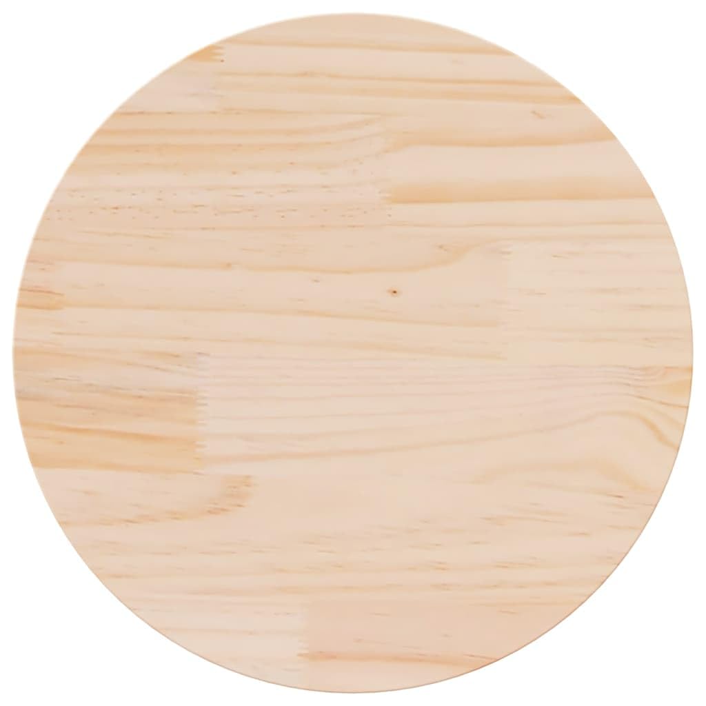 vidaXL Dessus de Table Rond Ø70x3 cm Bois de pin Massif, Plateau de Table en Bois, Dessus de Table à Manger, Plateau de Table en Bois Massif