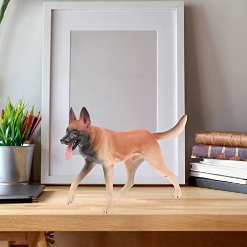 Toyvian Estatueta Realista De Cão Pastor Alemão Figura De Escultura Animal De Plástico Modelo Realis