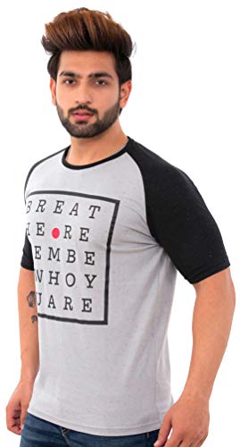 Image of Men's Printed Cotton Short Sleeves Round Neck T-Shirt