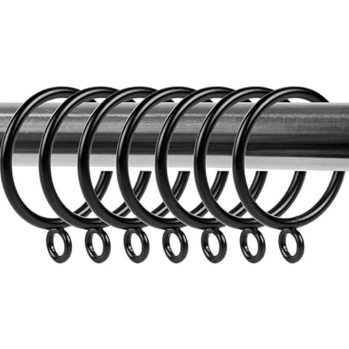 Anillos de cortina para salón y dormitorio, ganchos negros Artibetter para colgar con elegancia 4
