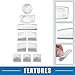 A ABSOPRO Car Master Window Switch Button Cover Trim Decal Sticker for Honda Accord 2018-2022 Silver Tone (Set of 10)