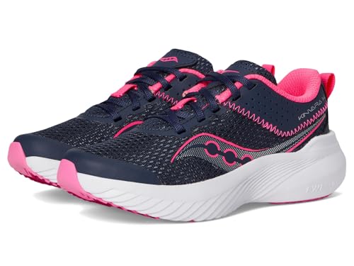 Saucony Kinvara 14 Lace to Toe para niños, Rosa, azul marino, 6 Big Kid