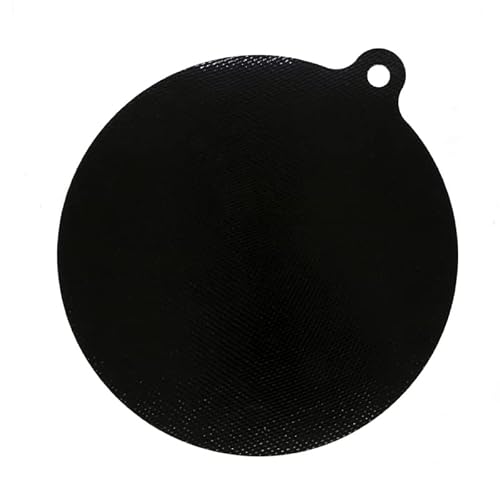 Kit com 4 Tapete de Silicone para Proteção de Fogão a Indução com Fibra de Vidro (18 cm preto)