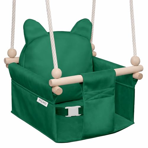 MAMOI Altalena per bambini con cintura di sicurezza – altalena per 6–36 mesi, max. 20 kg, uso interno