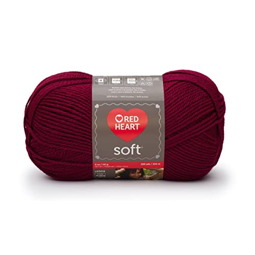 Image of Red Heart Soft Wine Yarn - 3 Pack of 141g /5oz - Acrylic - 4 Medium (Worsted) - 256 Yards - Knitting /Crochet