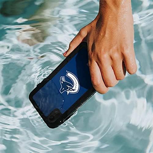 Skinit Waterproof Phone Case Compatible with iPhone XR - Officially Licensed NHL Vancouver Canucks Distressed Design Blue