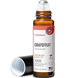 Pink Grapefruit Essential Oil Roll On - 100% Natural & Pure Grapefruit Oil - Boost Energy Level, Mood Booster, Hair Skin and Nails, Reduce Blemishes- Premium Quality, Therapeutic Grade