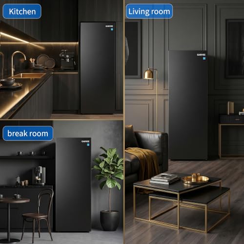 Image of 11 Cu.Ft Upright Freezer, Single Door Stand Up Freezer with Adjustable Shelves, Mechanical Temperature Control, Freestanding Deep Freezer for Garage, Kitchen, Home Use