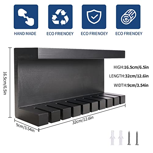 Yamahiko Belt Storage Organizer For Closet, Belt Hanger Wall Mounts With Double Shelving Platform, Universal Belt Rack Holder For Closet, Wall Closet Organizer Belt Hanger Rack For Men Women, Black #TOP3