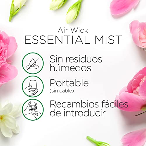 Miniatura 4 de Air Wick Essential Mist - Recambio De Ambientador Difusor De Aceites Esenciales Con Aroma A Peonia Y Jazmín, Multicolor, 3 X 20ml