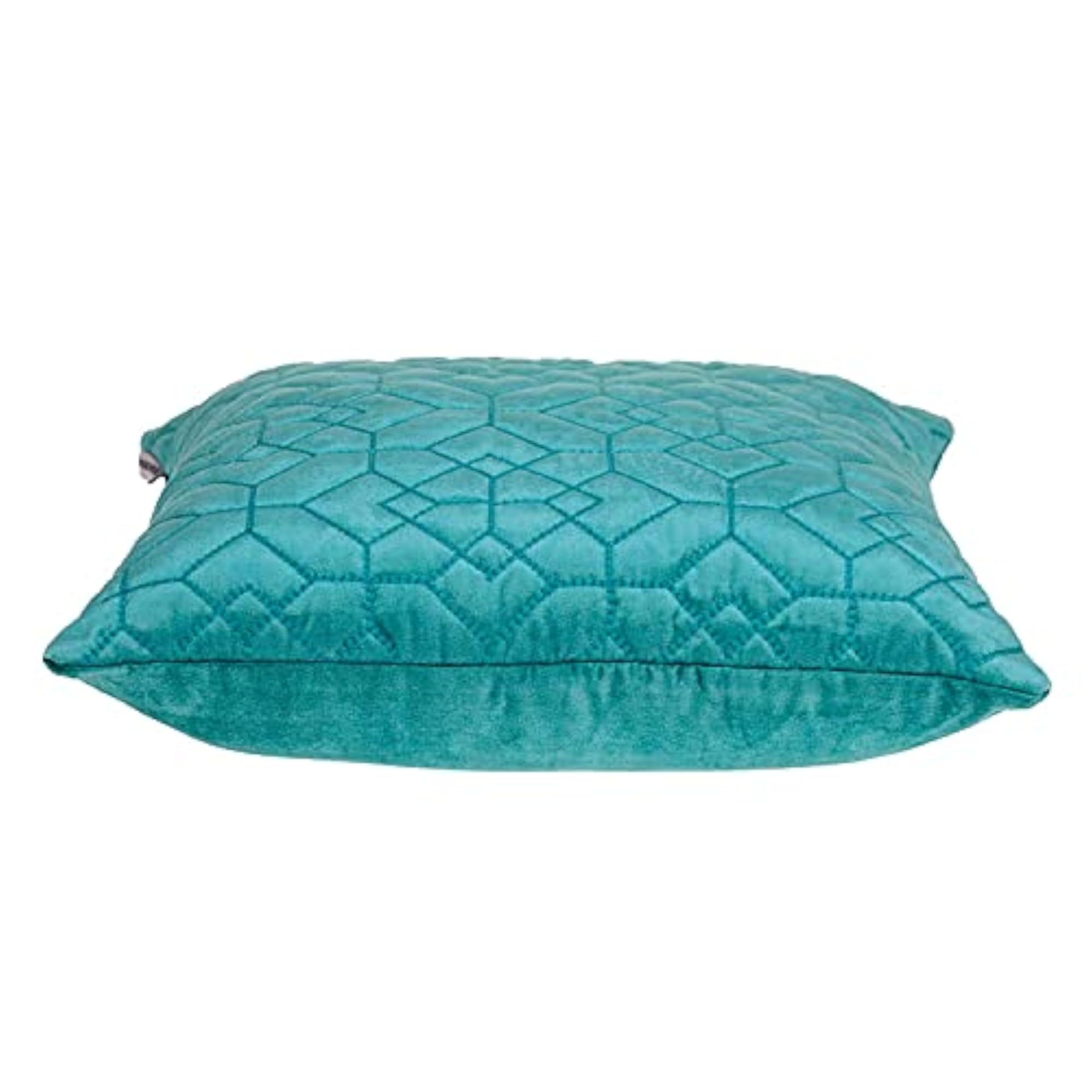 Sora Transitional Aqua Throw Pillow