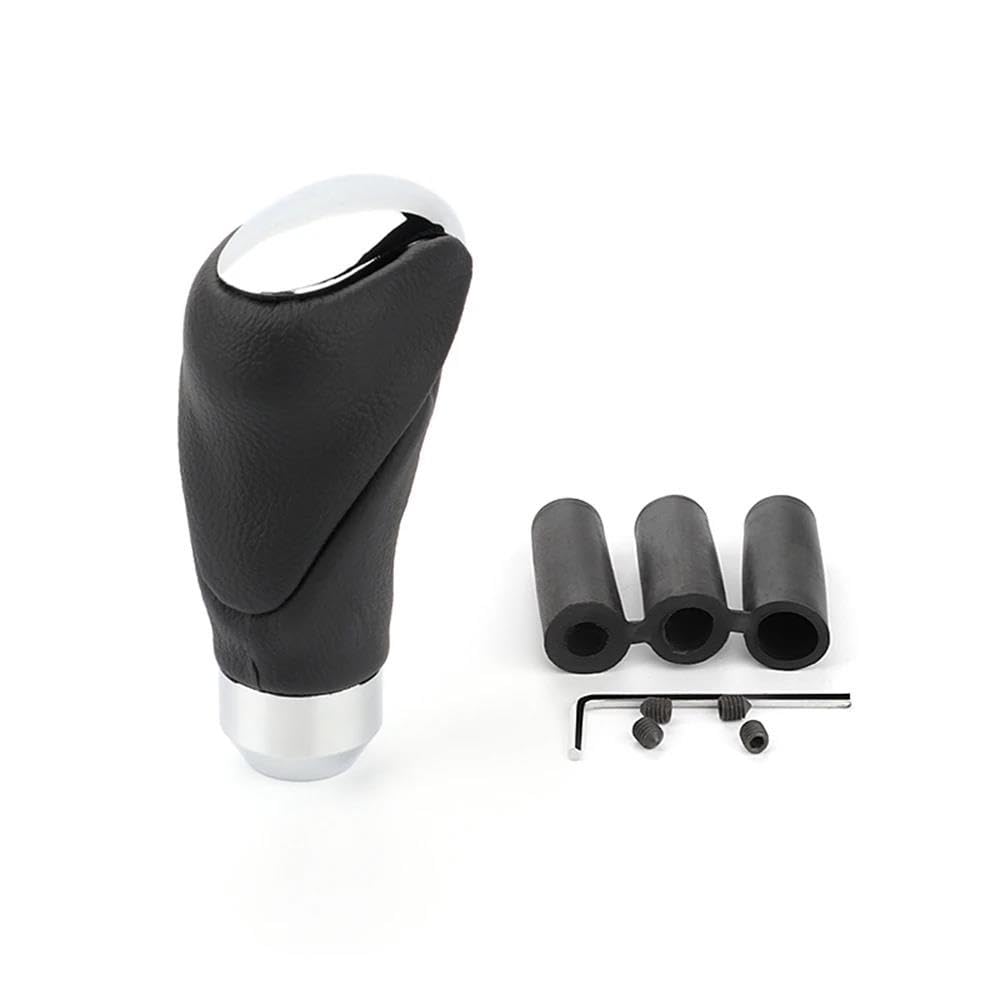 HYASDBWE Universal AT MT Leather Car Gear Shift Knob Lever Adapter Manual Shifter Accessories Gear Shifter Parts(Black)
