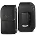 Vertical Leather Case for AT&T Rugby 4 with Swivel Belt Clip and Magnetic Closure.