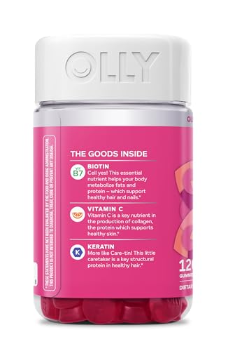 Image of OLLY Hair Skin and Nails Gummies, Undeniable Beauty, Biotin - 120 Count