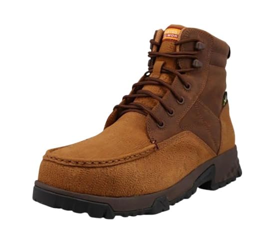 Image of Twisted X Men's 6 inch Work Boot, Round Toe Nano Toe, Rustic Brown, 10.5 W