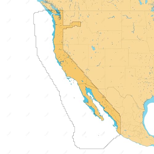 Image of C-MAP Reveal X - West Coast and Baja Peninsula, Map Card for Marine GPS chartplotters