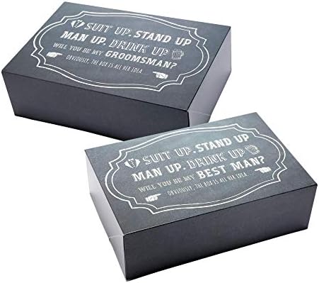 Groomsmen Box 6 Pack Groomsman Gift I Groomsmen Proposal Box Groomsmen Gift Box Set Will You Be My Groomsman Will You Be My Best Man Chalkboard Style Amazon Sg Home