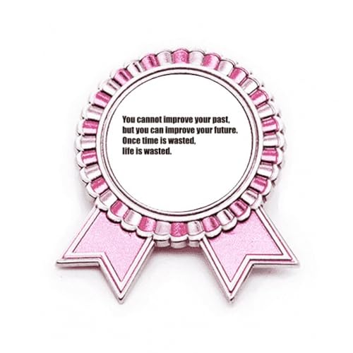 Broche Rose Once Time Is Wasted Métal Personnaliser Veste M