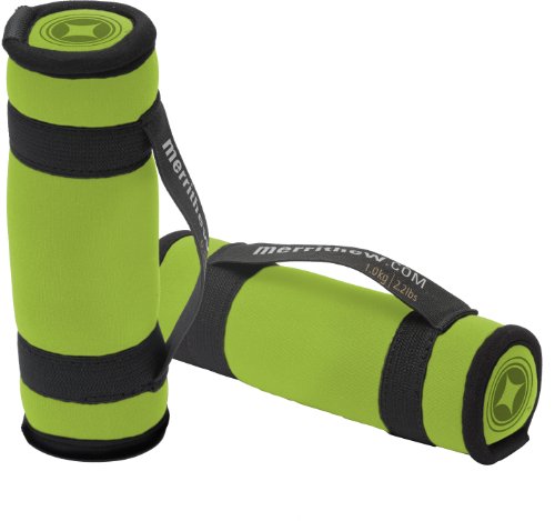 MERRITHEW Soft Dumbbells, Pair (Lime), 2.2 lbs / 1 kg Each
