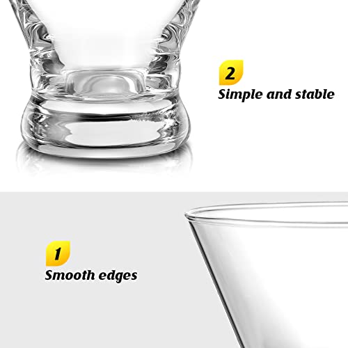 Martini Glasses Set Of 2, Elegant Crystal Martini Glasses In Gift Box, 8 Oz Hand Blown Cocktail Glasses For Bar, Cocktail Party,Martini Cosmopolitan, Manhattan, Gimlet, Cocktail Glassware Gift Set #TOP3