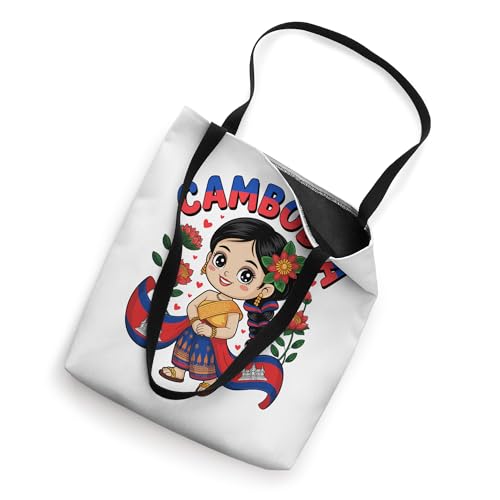 Bolso tipo tote para niños con diseño de niña camboyana en traje tradicional miniatura 2