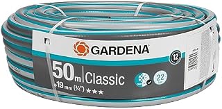 Gardena Classic wąż 19 mm (3/4"), 50 m: uniwersalny wąż ogrodowy, splot krzyżowy, ciśnienie rozrywające 22 bary, odporny na prom. UV, bez elementów system., 12 lat gwarancji, zapakowany (18025-20)