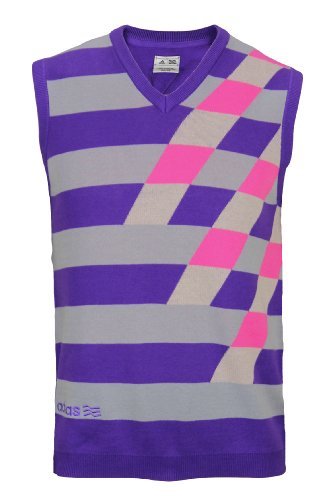Adidas Performance Men's Graphic Sweater Vest (2X-Large, Purple/Zone/Ecru/Pink) #TOP10