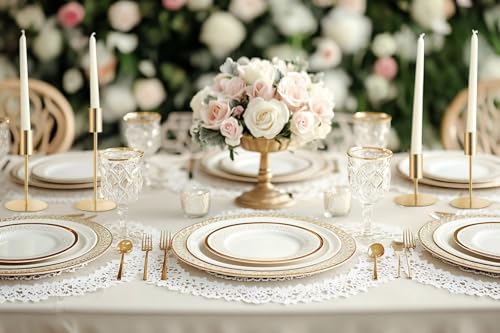ECHFSM Gold Taper Candlestick Holders,Taper Candle Holders Set of 15,Metal Taper Candle Sticks Stand Holders,Modern Decorative Candle Holders for Wedding Certerpieces,Festive, Mantel,Home,Party by ECHFSM - Image 9