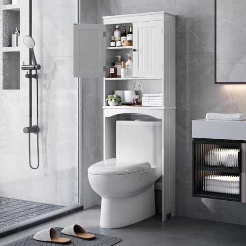 Bealife Mueble sobre Inodoro Armario, Mueble Alto para Lavadora, ...