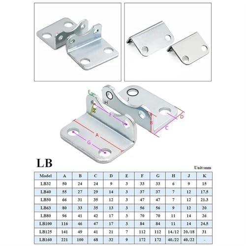 Accessoires pour vérin pneumatique SC40 type I fixation alésage 40mm - 7