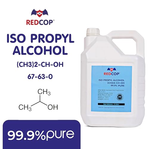 Image of REDCOP IPA Isopropyl alcohol 5 Ltr | Isopropyl Alcohol 99.9% Pure | Rubbing Alcohol
