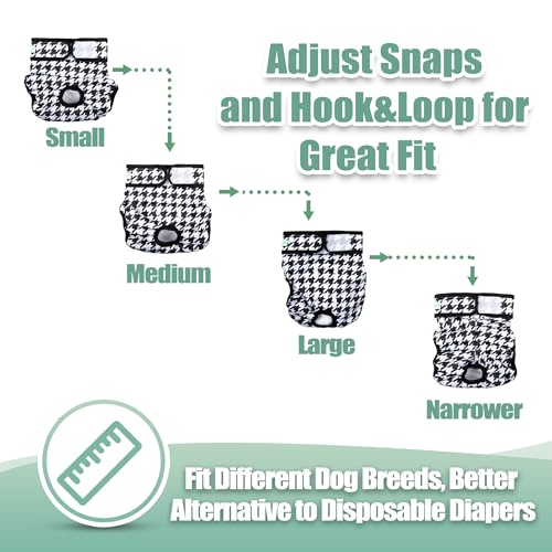 Image of wegreeco Washable Reusable Premium Dog Diapers,Pack of 3,Small Dog Puppy & Doggy Diapers Female,Dog Period Panties Diapers Female in Heat