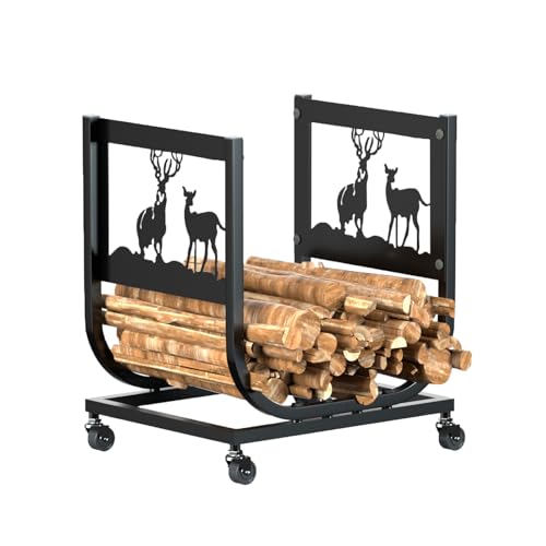 Reviews de Leña para comprar hoy. 42 RUCOIN - Estante para leña, acero recubierto de polvo, resistente al agua y a prueba de óxido, soporta hasta 150 libras, con poleas que se pueden mover libremente, 15.7 pulgadas...