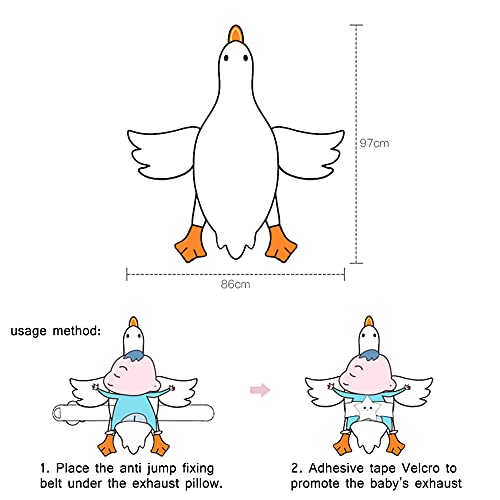 White Goose Plushies Toy Pillow, Baby Portable Bed Comfort Pillow Sleeping Pillow Plush Toys Multifunctional Baby Exhaust Comfort Pillow Stuffed Animal Baby Soothing Pillow Birthday Gift, Type 3 #TOP3
