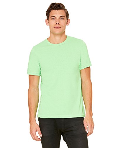 T-shirt en toile Canvas vert fluo coupe unisexe XS à manches courtes légères