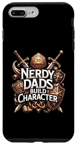 Nerdy Dads Build Character Funny RPG Dice Tabletop Gamer �X�}�z�P�[�X iPhone 7 Plus/8 Plus �p