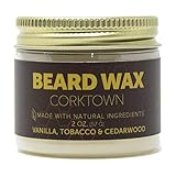 Detroit Grooming Co. Beard Wax - Corktown Scent - Vanilla, Tobacco, and Cedarwood - All Natural,...