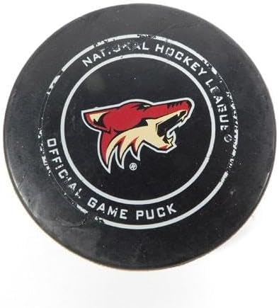 2017 Arizona Coyotes vs. Florida Panthers Game Used Puck 12-19-17 AA0021232 - NHL Unsigned Game Used Pucks
