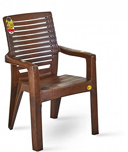 Image of Modern Plastic Chair go Home Bedroom (Brown)