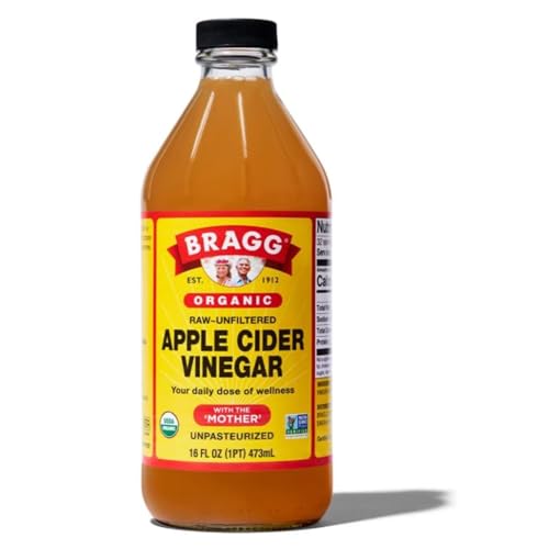 Bragg Organic Apple Cider Vinegar with the mother - Bio Apfelessig mit Essigmutter, roh und ungefiltert, 473 ml