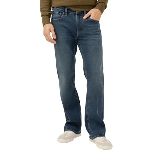 Image of Silver Jeans Co. Men's Zac Relaxed Fit Straight Leg Jean - Legacy